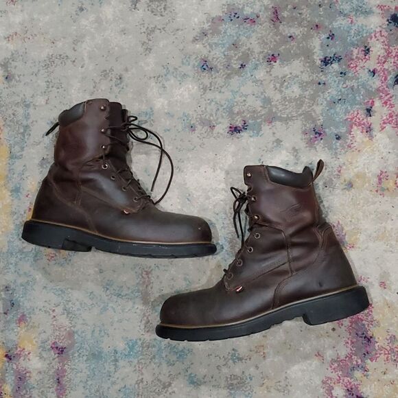 Red Wings 4200 High Steel Toe Boots in Brown Leather Size 10 main image 14